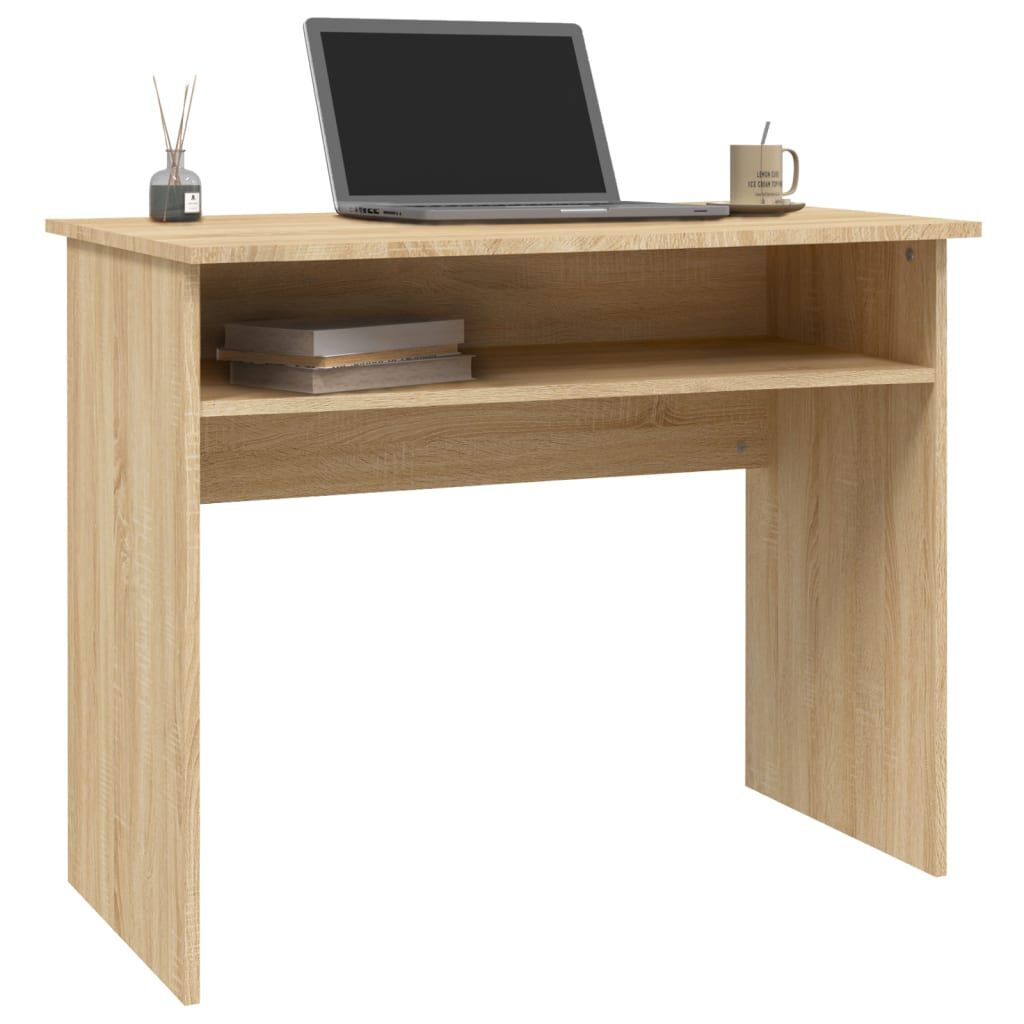 vidaXL Desk Sonoma Oak 90x50x74 cm Engineered Wood