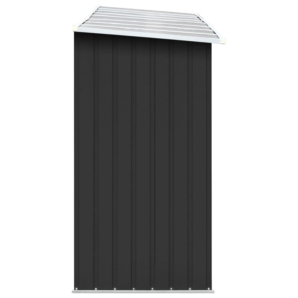 vidaXL Garden Log Storage Shed Galvanised Steel 330x84x152 cm Anthracite