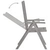 vidaXL Garden Reclining Chairs with Cushions 8 pcs Grey Wood Acacia