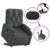 vidaXL Stand up Massage Recliner Chair Dark Grey Fabric