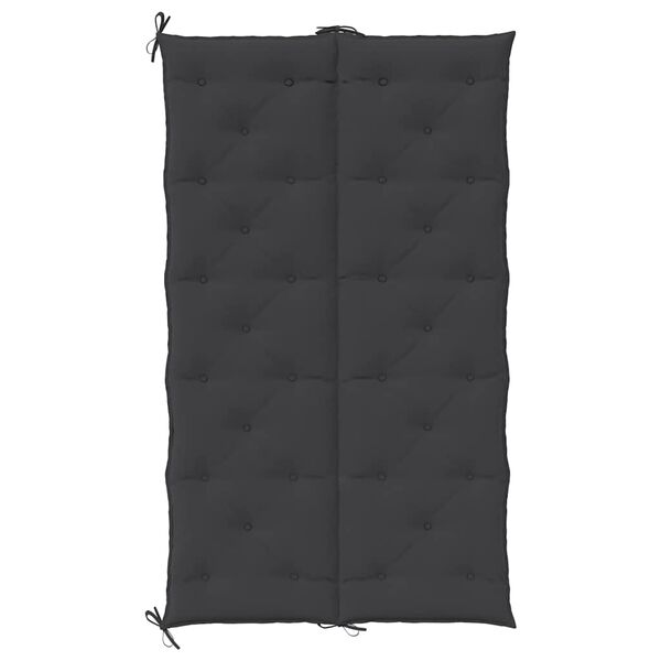 vidaXL Garden Bench Cushion Black 180x(50+50)x7cm Oxford Fabric