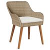 vidaXL Garden Dining Set with Cushion 7 pcs Beige Poly Rattan
