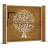 vidaXL Garden Gate 105x105 cm Corten Steel Tree Design