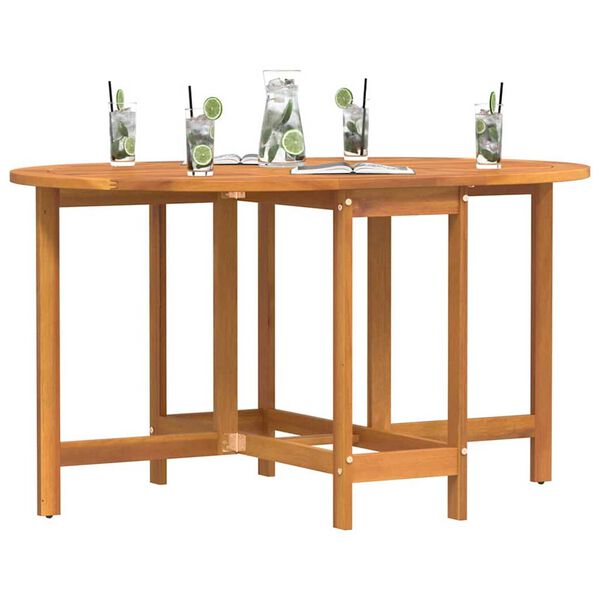 vidaXL Garden Table Folding Brown 110 x 60 x 72 cm Solid Acacia wood