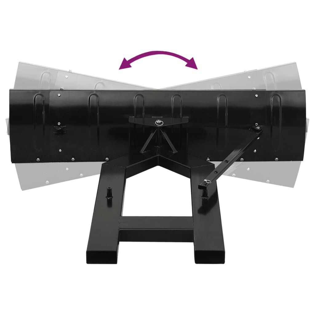 vidaXL Snow Plough for Forklift 150x38 cm Black