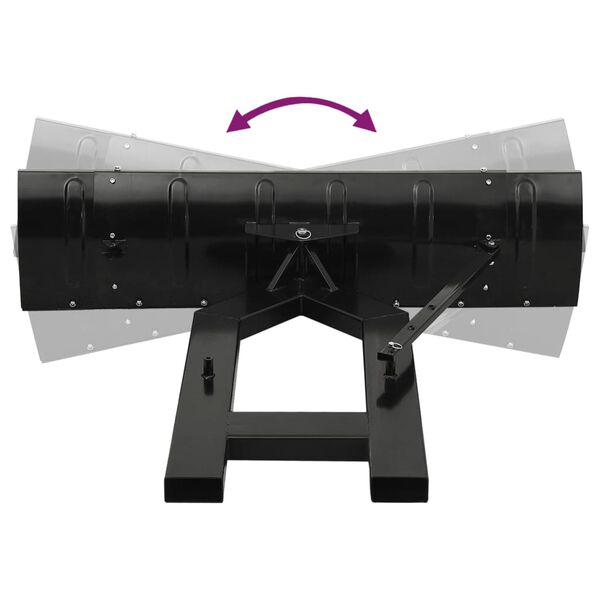 vidaXL Snow Plough for Forklift 150x38 cm Black