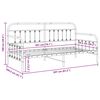 vidaXL Daybed Frame with Headboard Black 100 x 200 cm Steel