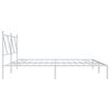 vidaXL Metal Bed Frame without Mattress with Headboard White 193x203cm