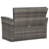 vidaXL 4 Piece Garden Lounge Set with Cushions Poly Rattan Grey