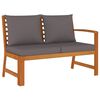 vidaXL 5 Piece Garden Dining Set with Cushions Solid Wood Acacia