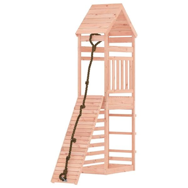 vidaXL Playhouse with Climbing Wall Solid Wood Douglas