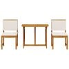 vidaXL Garden Bistro Set 3 pcs Brown Solid Acacia Wood
