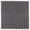 vidaXL Decking Tiles 30 pcs Grey Wash 30x30 cm Solid Acacia Wood
