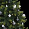 vidaXL Artificial Hinged Christmas Tree 300 LEDs & Ball Set 210 cm