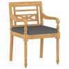 vidaXL 3 Piece Garden Dining Set with Cushions Solid Teak Wood