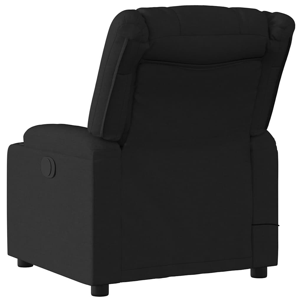 vidaXL Electric Massage Recliner Chair Black Fabric
