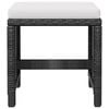 vidaXL 9 Piece Outdoor Dining Set Poly Rattan and Acacia Wood Black