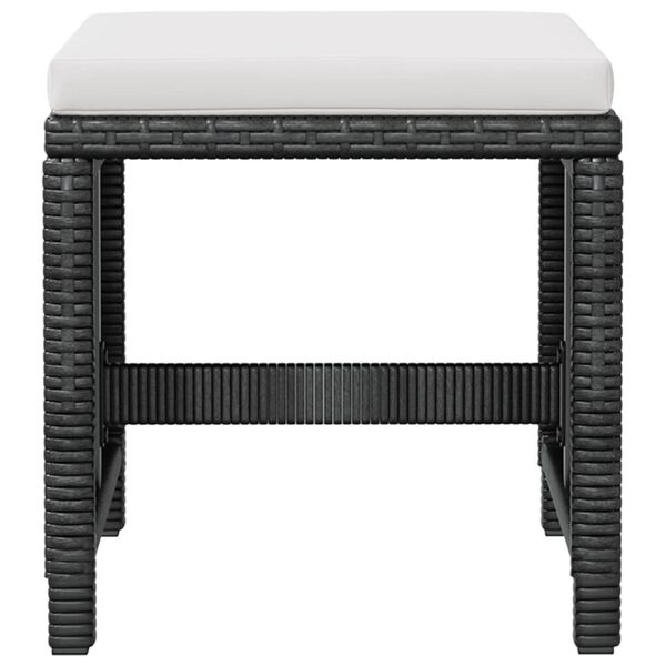 vidaXL 9 Piece Outdoor Dining Set Poly Rattan and Acacia Wood Black