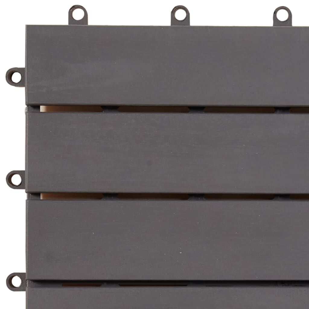 vidaXL Decking Tiles 30 pcs Grey Wash 30x30 cm Solid Acacia Wood
