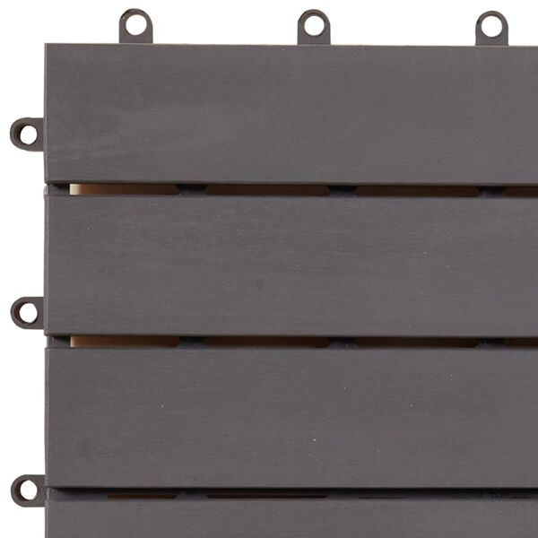 vidaXL Decking Tiles 30 pcs Grey Wash 30x30 cm Solid Acacia Wood