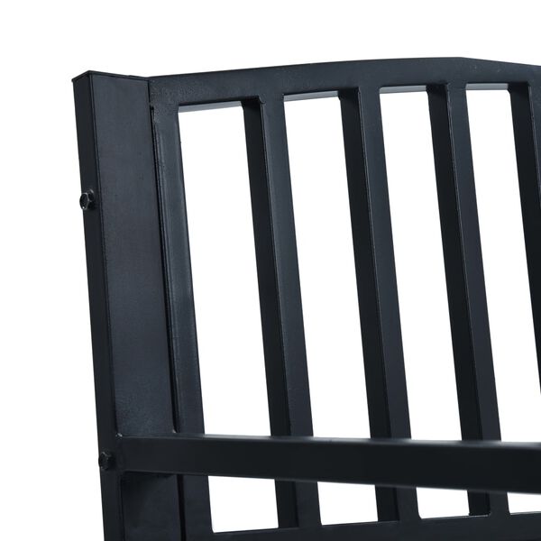 vidaXL Garden Bench Black 120 cm Steel