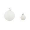 vidaXL 100 Piece Christmas Ball Set 3/4/6 cm White/Grey