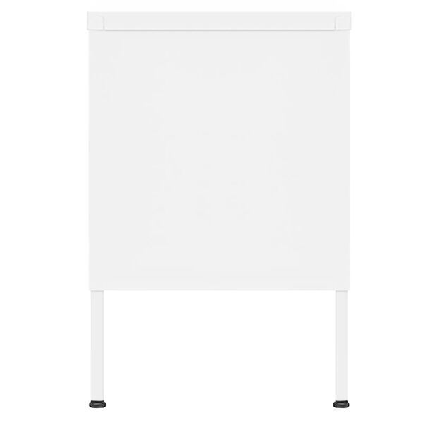 vidaXL TV Cabinet White 105x35x50 cm Steel