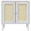 vidaXL Sideboard SENJA Rattan Look White 80x35x80 cm Solid Wood Pine
