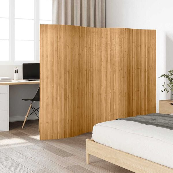 vidaXL Room Divider Bamboo Natural 250x165 cm