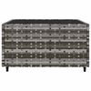 vidaXL 3 Piece Garden Lounge Set with Cushions Grey Poly Rattan