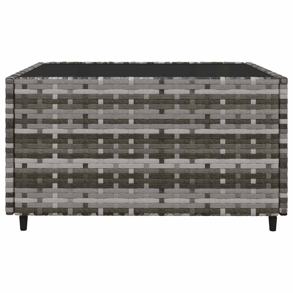 vidaXL 3 Piece Garden Lounge Set with Cushions Grey Poly Rattan