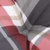 vidaXL Pallet Cushion Red Check Pattern 120x80x12 cm Fabric
