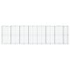 vidaXL Gabion Basket with Cover 750x100x200 cm Galvanised Iron