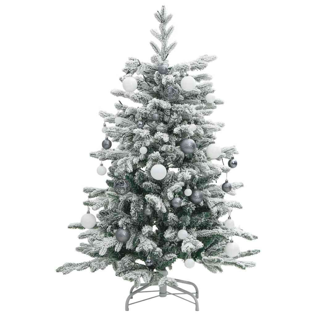 vidaXL Artificial Hinged Christmas Tree 150 LEDs & Ball Set 150 cm