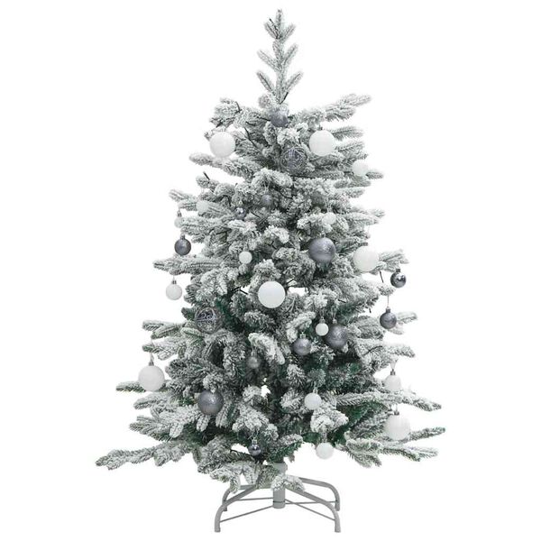 vidaXL Artificial Hinged Christmas Tree 150 LEDs & Ball Set 150 cm