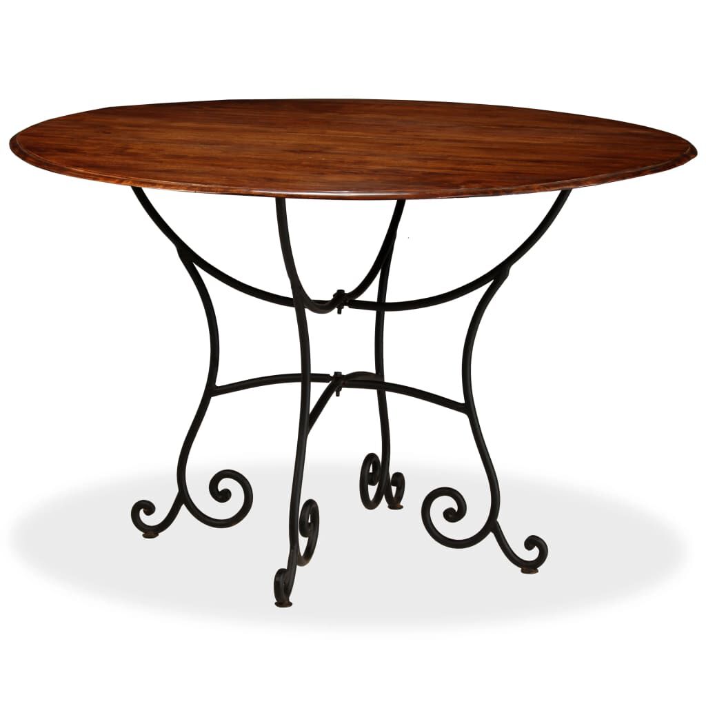 vidaXL Dining Table Solid Acacia Wood with Honey Finish 120x76 cm