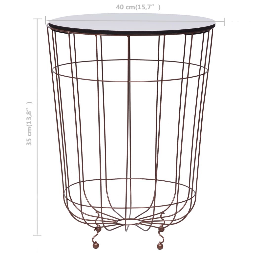 vidaXL Coffee Table Gold Ø 40 cm