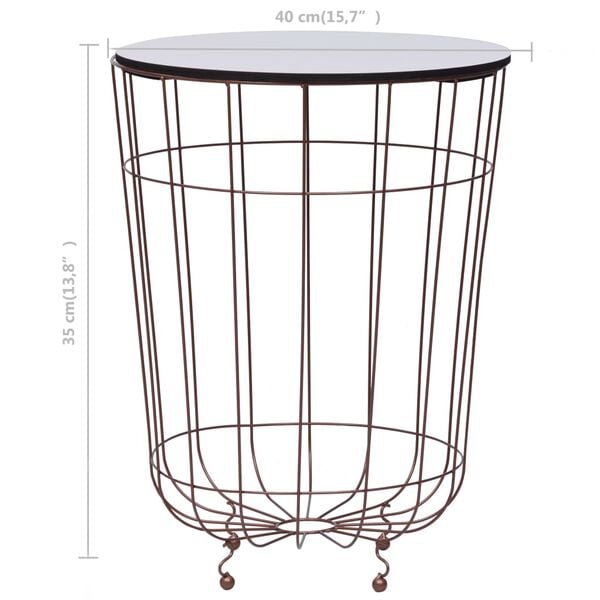 vidaXL Coffee Table Gold Ø 40 cm