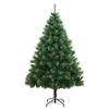 vidaXL Artificial Hinged Christmas Tree 150 LEDs & Ball Set 150 cm