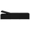 vidaXL Sun Lounger with Cushion Poly Rattan Black