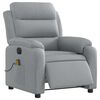 vidaXL Electric Massage Recliner Chair Light Grey Fabric