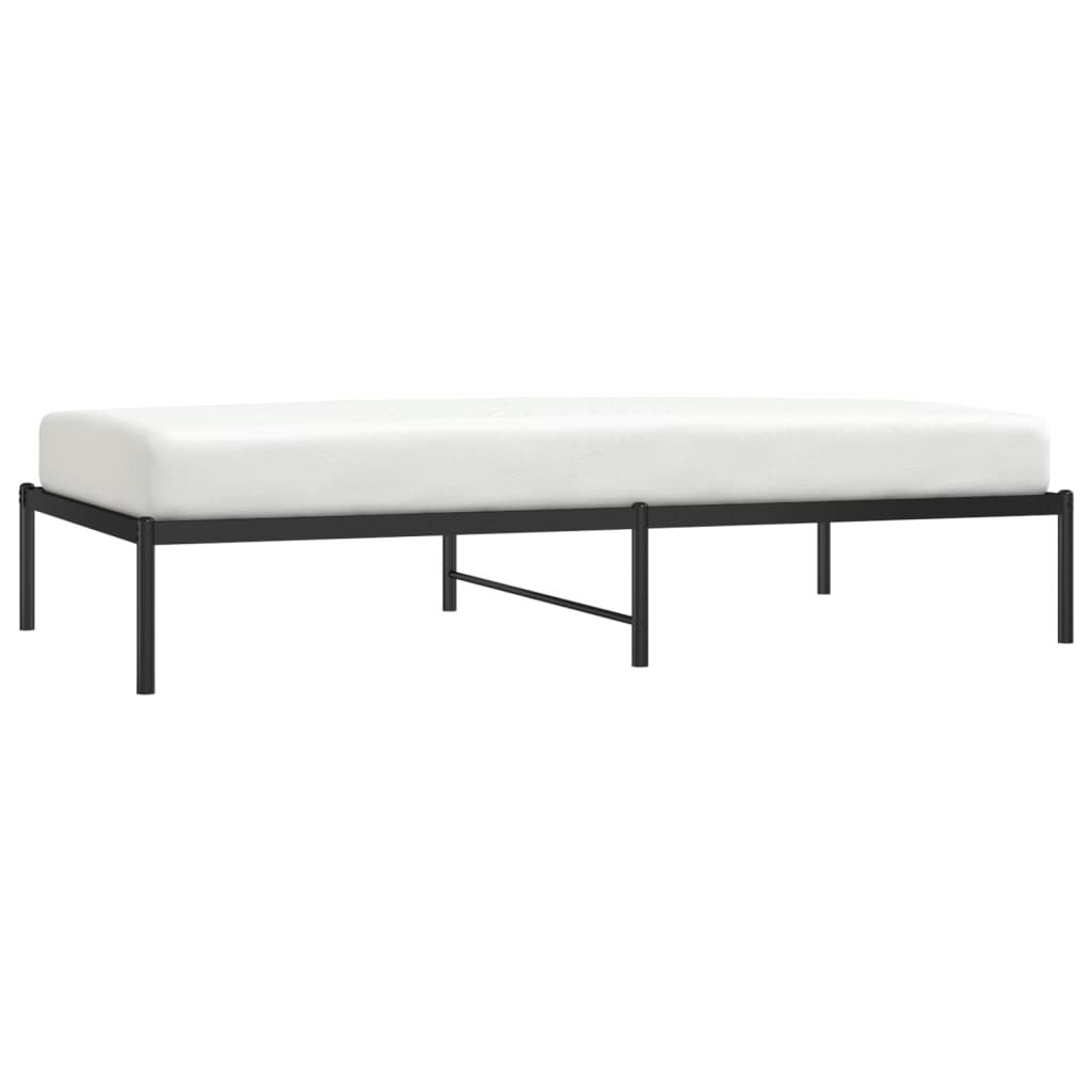 vidaXL Metal Bed Frame without Mattress Black 100x190cm