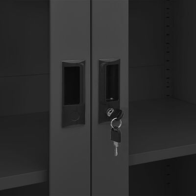 vidaXL Office Cabinet Anthracite 90x40x180 cm Steel