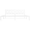 vidaXL Metal Bed Frame without Mattress with Headboard White 193x203cm