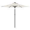 vidaXL Garden Parasol with Steel Pole White 225x225x212 cm