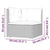 vidaXL 6 Piece Garden Lounge Set with Cushions Grey Poly Rattan