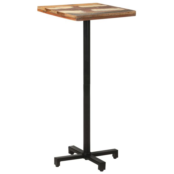 vidaXL Bistro Table Square 50x50x110 cm Solid Reclaimed Wood