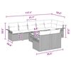 vidaXL 9 Piece Garden Sofa Set with Cushions Grey Poly Rattan
