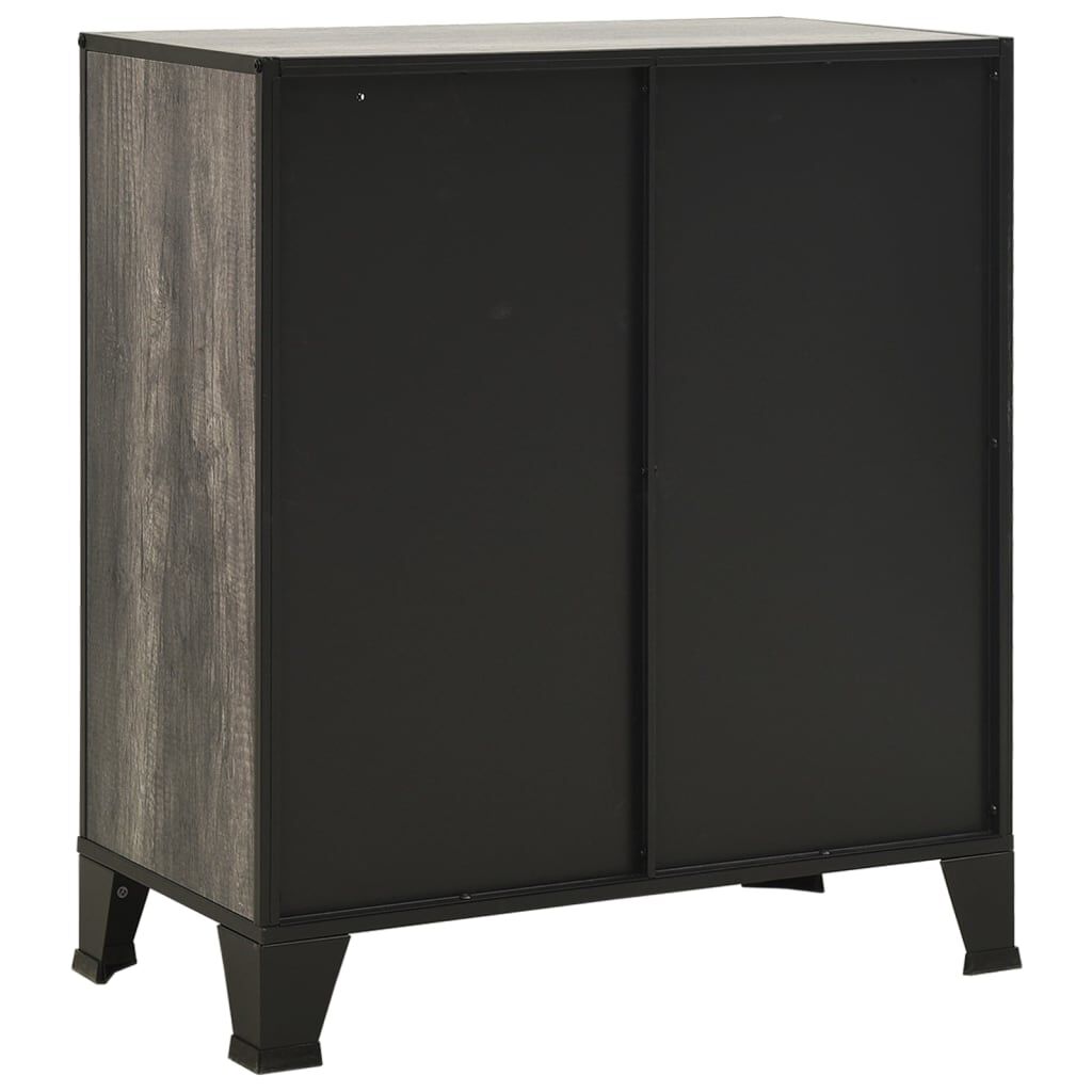 vidaXL Storage Cabinets 2 pcs Grey 72x36x82 cm Metal and MDF