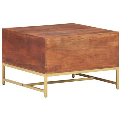 vidaXL Coffee Table Honey Brown 67x67x45 cm Solid Acacia Wood